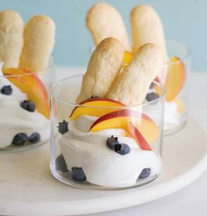 Canadian Ladyfingers Peach Berry Trifles Tiramisu Appetizer