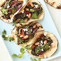 El Salvador Beans-and-greens Tacos with Goat Cheese Appetizer