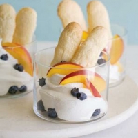 Canadian Ladyfingers Peach Berry Trifles Tiramisu Appetizer