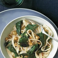 French Pasta with Beet Greens Blue Cheese and Hazelnuts Dinner