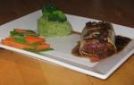 American Stuffed Ostrich Fillet With Truffle Sauce Dinner