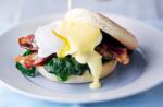 British Classic Eggs Benedict with Wilted Spinach from Essentials Magazine Breakfast
