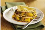 British Mango and Honey Pancakes Breakfast