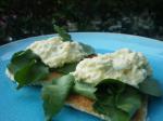 British Openfaced Egg Salad and Watercress Sandwich Appetizer