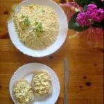 British Shoe Egg Mix with Cheese Yellow Appetizer