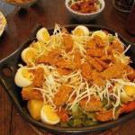 Indonesian Warm Gadogado with Charcoal Roots and Potatoes Dinner