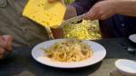 Maltagliati Semolina Pasta with Speck and Saffron C Cheese recipe