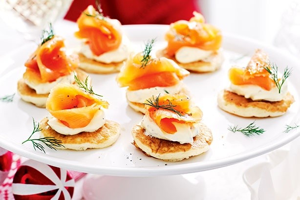 American Smoked Salmon And Dill Pikelets Recipe Appetizer
