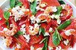 American Prawn Watermelon And Feta Salad Recipe Appetizer