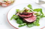 British Garlic And Ginger Eye Fillet With Quick Cucumber and Radish Pickle Recipe Dinner