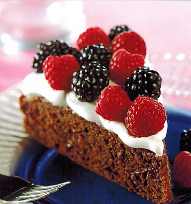 American Berry Berry Brownie Torte Dessert