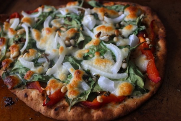 Australian Roasted Red Pepper and Arugula Pizza Dinner