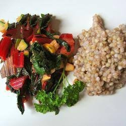 American Buckwheat with Chard and Zucchini Appetizer