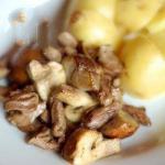 Chicken Hearts with Mushrooms recipe