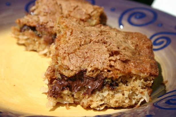 Arabic Chocolate Chip Coconut Bar Dessert