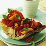 Australian Bruschetta with Chorizo Peppers and Tomato Appetizer