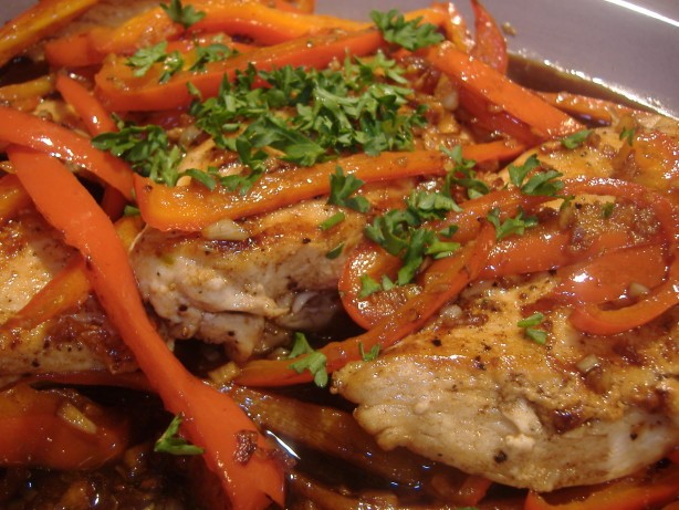 American Chicken and Peppers in Balsamic Vinegar Glaze 1 Dinner