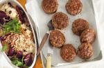 American Middle Eastern Rissoles With Beetroot Couscous Recipe Appetizer
