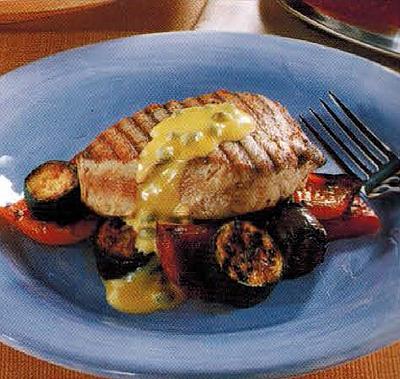 American Mediterranean Tuna With Vegetables BBQ Grill