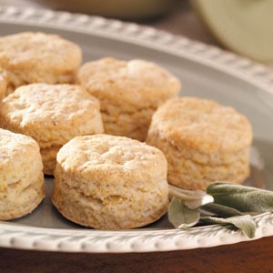 American Sage Cornmeal Biscuits Breakfast