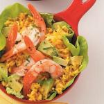 American Saffron Rice Shrimp Salad Dinner