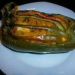 Australian Red Peppers Stuffed with Onions and Blue Cheese Appetizer