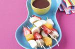 American Fruit Kebabs With Chocolate Dipping Sauce Recipe Dessert