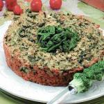 American Cake of Spinach with Rice Appetizer
