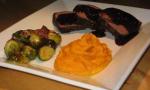 American Orange Glazed Roast Buffalo With Garlic Roasted Brussels Sprouts BBQ Grill