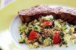 Australian Barbecue Steak With Spices And Tomato Couscous Recipe Dinner