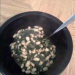 American Spinach and White Beans with Garlic Alcohol