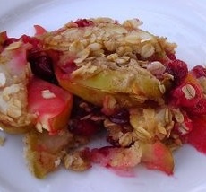 Australian Apple Cranberry Crisp Dessert