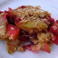 Australian Apple Cranberry Crisp Dessert