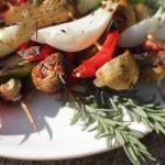 Australian Skewers of Grilled Vegetables Appetizer