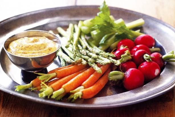 Australian Dijonnaise With Crudites Recipe Appetizer