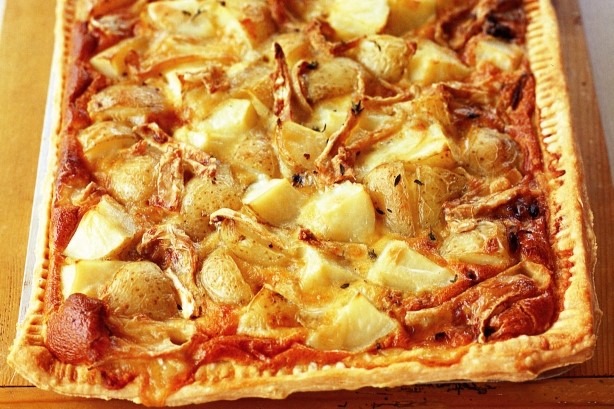 Australian Potato Onion and Brie Tart Recipe Appetizer