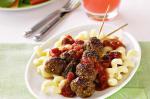 American Parmesan Meatball Skewers With Tomato Sauce Recipe Dinner