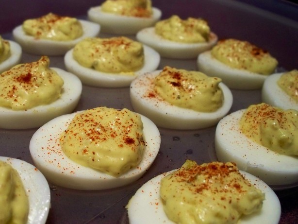 American Devilish Deviled Eggs Appetizer