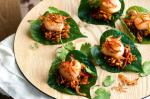 Canadian Caramelised Scallop Miang betel Leaves Recipe Appetizer