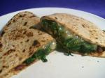 American Spinach and Mozzarella Quesadillas Appetizer