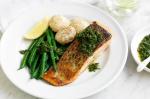 Australian Crispyskinned Salmon With Salsa Verde Recipe Dinner