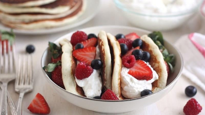 Canadian Fruity Pancake Tacos Appetizer