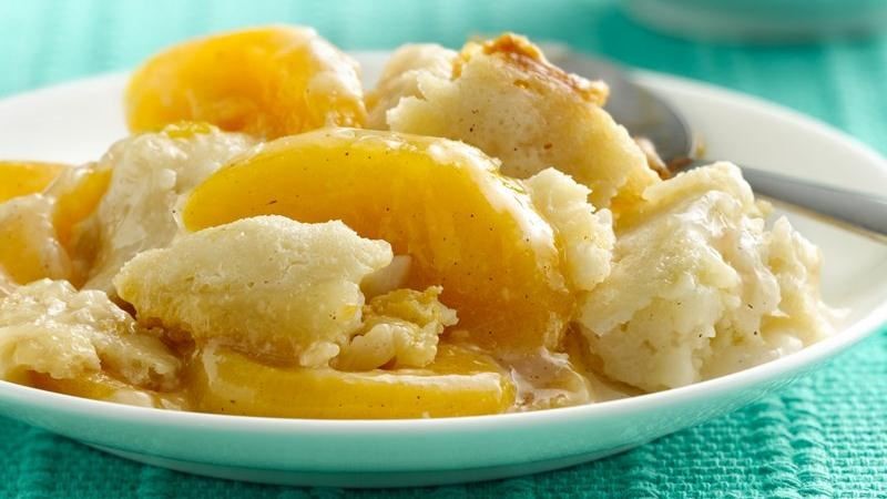 Canadian Slowcooker Peach Cobbler Dessert