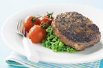 British Pepper Steak With Smashed Peas Recipe Dinner