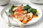 Spiced Pork Sirloin With Chickpea Cream And Quick Braised Kale Recipe recipe