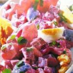 American Salad of Herring with Beef Appetizer