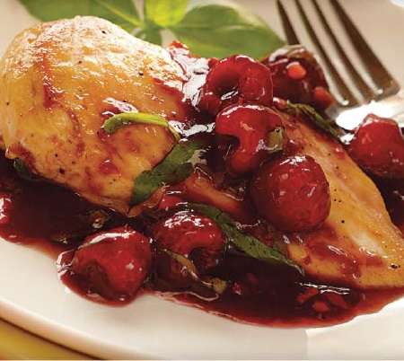 Canadian Raspberry Glazed Chicken Appetizer