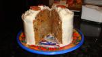 American Carrot Cake With Pecan Cream Filling and Cream Cheese Icing Dessert