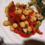 Australian Chickpeas Salad with Grilled Peppers Appetizer