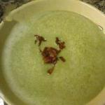 British Spinach Cream Soup with Blue Cheese Appetizer
